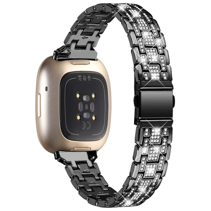 Fitbit Sense 2 / Versa 4 rhinestone décor metal strap
