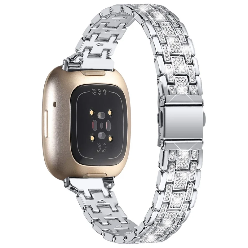 Fitbit Sense 2 / Versa 4 rhinestone décor metal strap