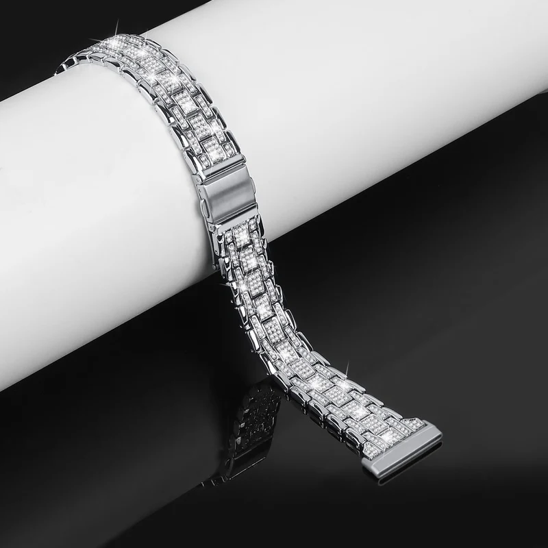 Fitbit Sense 2 / Versa 4 rhinestone décor metal strap