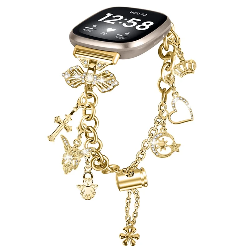 Fitbit Sense 2 / Versa 4 metal decorative pendant strap