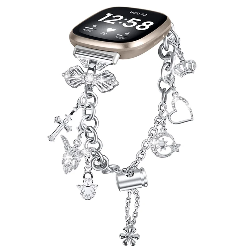 Fitbit Sense 2 / Versa 4 metal decorative pendant strap