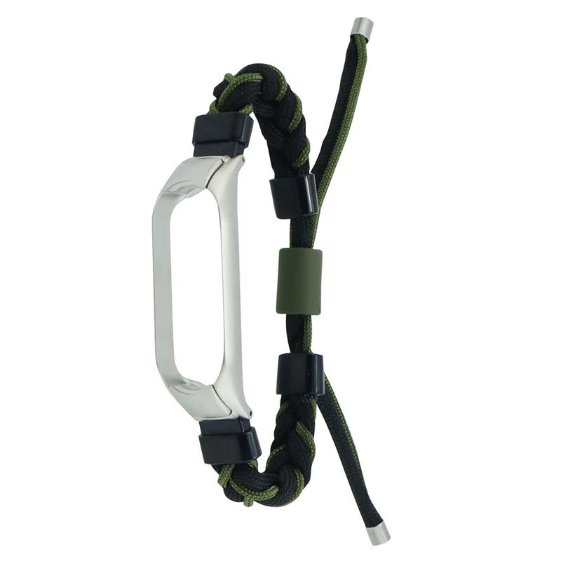 Xiaomi Mi Band 7 nylon strap with cover - Black / Green