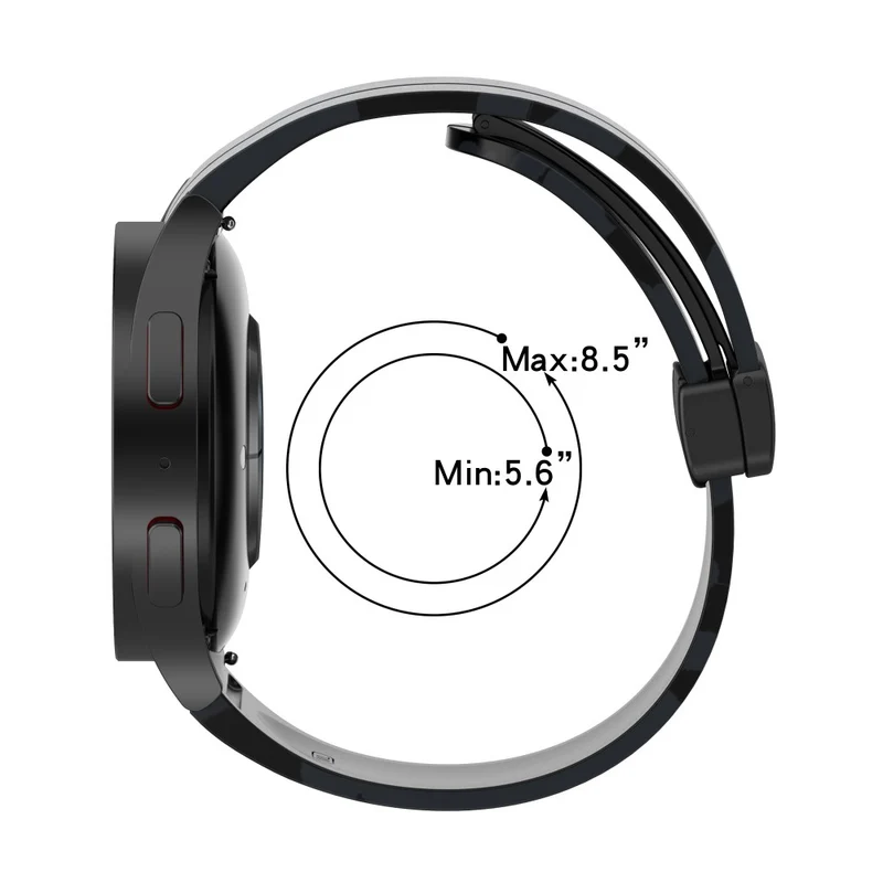 Samsung Galaxy Watch 5 / 5 Pro / 4 camouflage style silicone strap - Dark Grey
