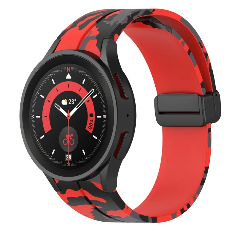 Samsung Galaxy Watch 5 / 5 Pro / 4 camouflage style silicone strap - Dark Grey