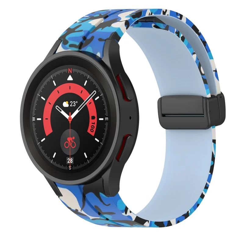 Samsung Galaxy Watch 5 / 5 Pro / 4 camouflage style silicone strap - Dark Grey