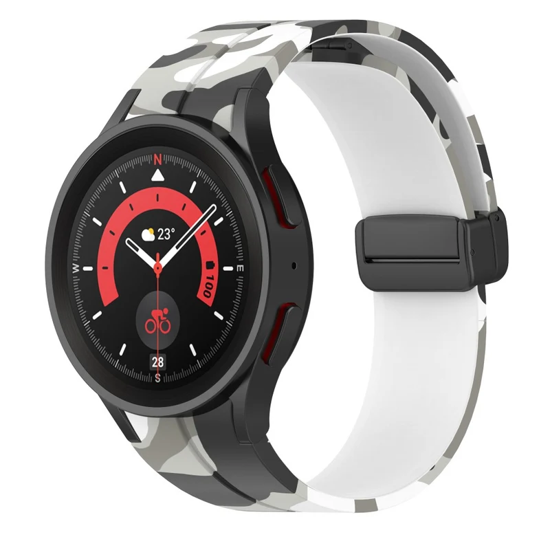 Samsung Galaxy Watch 5 / 5 Pro / 4 camouflage style silicone strap - Dark Grey