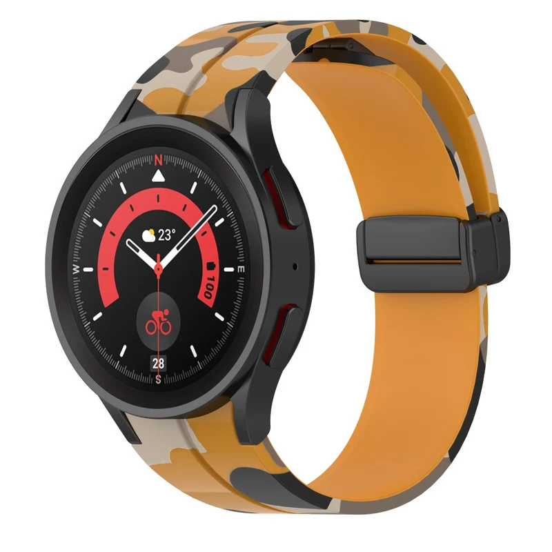 Samsung Galaxy Watch 5 / 5 Pro / 4 camouflage style silicone strap - Dark Grey