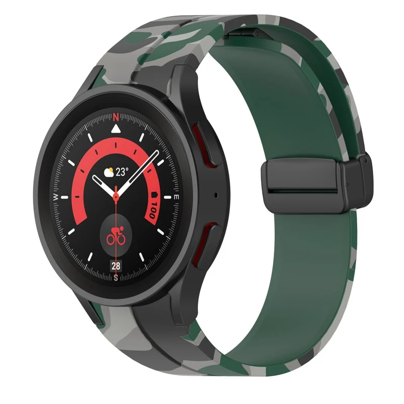 Samsung Galaxy Watch 5 / 5 Pro / 4 camouflage style silicone strap - Dark Grey