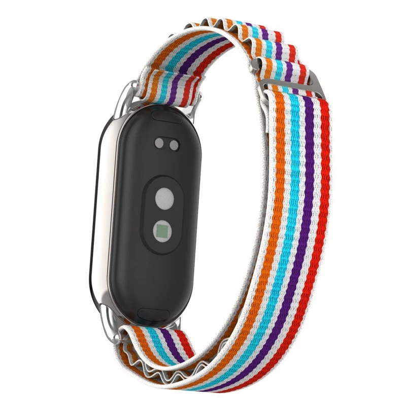 Xiaomi Smart Band 8 nylon strap with silver connector - Colorful