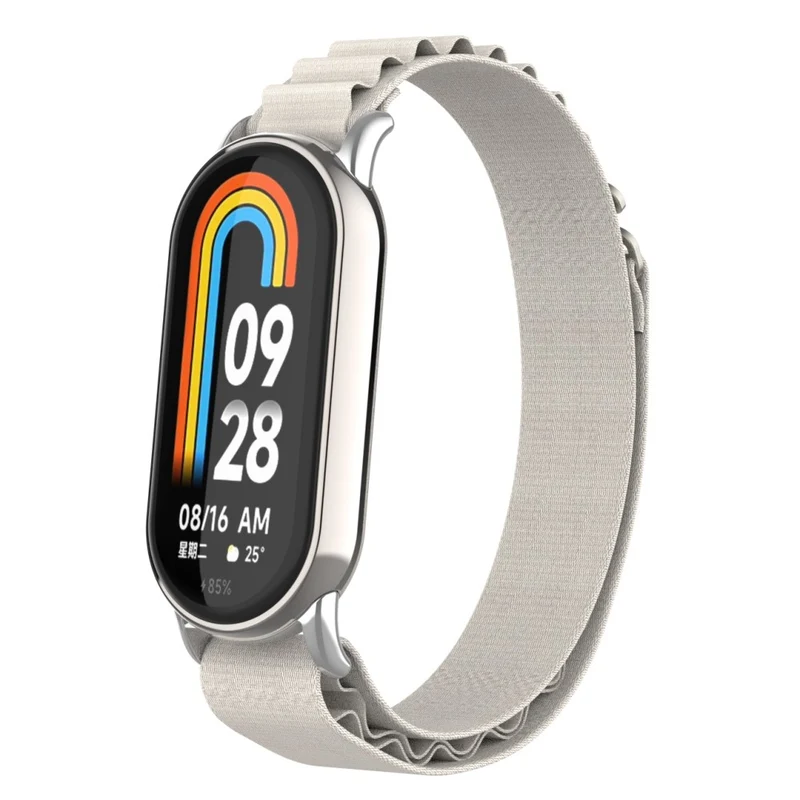 Xiaomi Smart Band 8 nylon strap with silver connector - Colorful