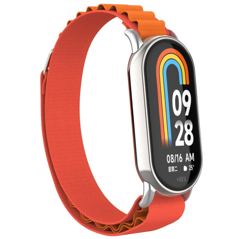 Xiaomi Smart Band 8 nylon strap with silver connector - Colorful