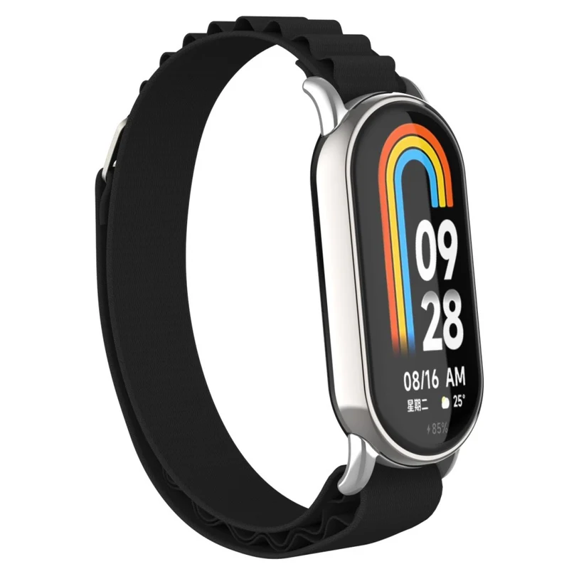 Xiaomi Smart Band 8 nylon strap with silver connector - Colorful