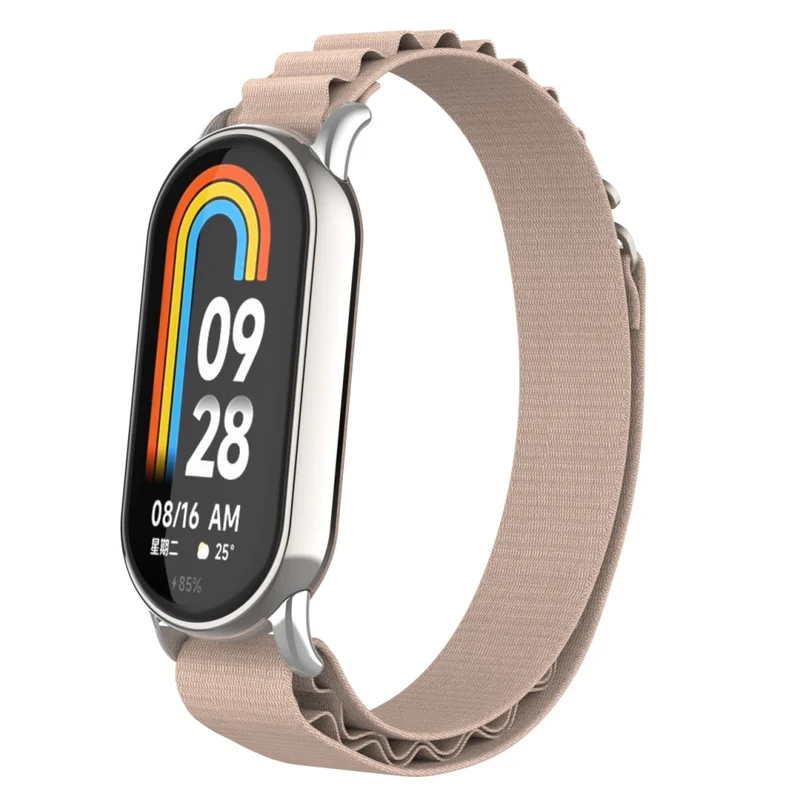 Xiaomi Smart Band 8 nylon strap with silver connector - Colorful