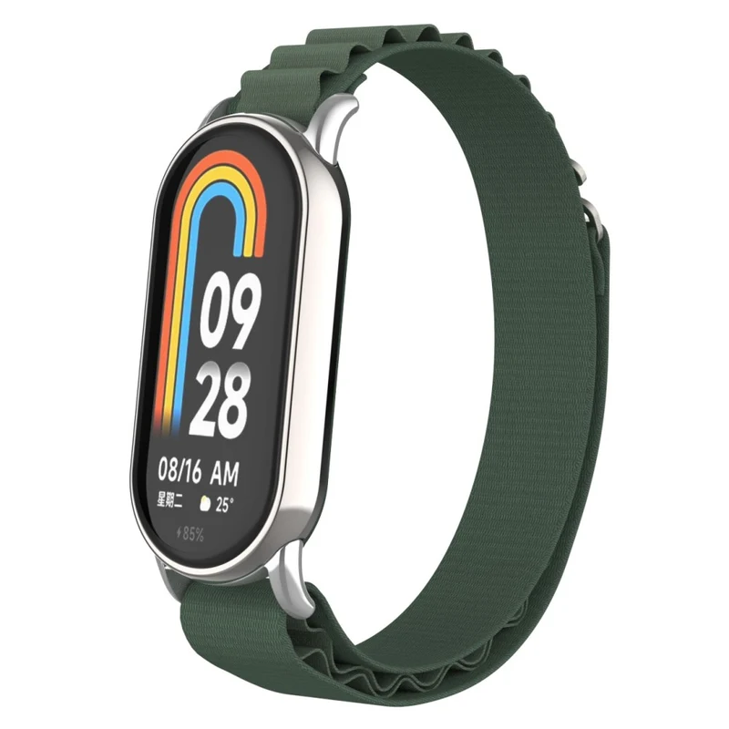 Xiaomi Smart Band 8 nylon strap with silver connector - Colorful