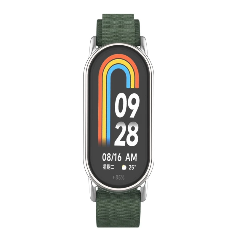 Xiaomi Smart Band 8 nylon strap with silver connector - Colorful