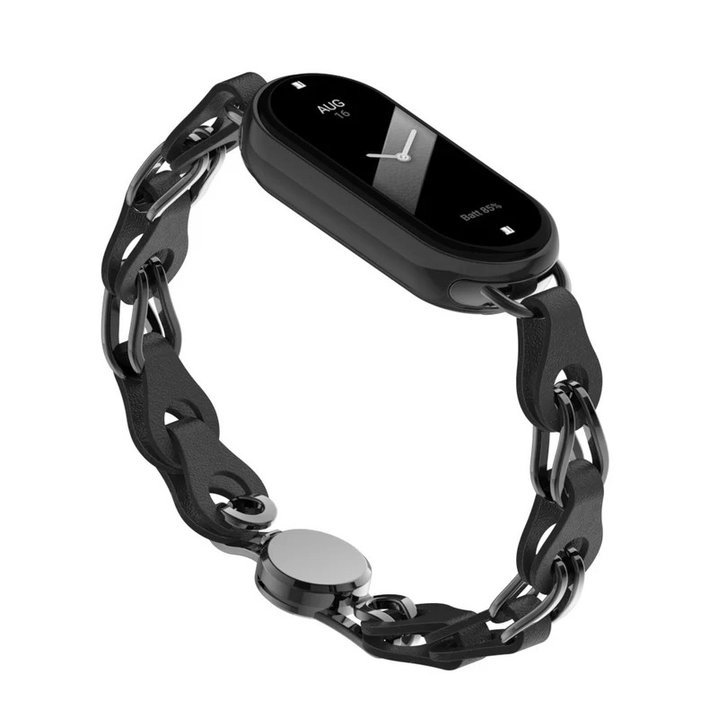 Xiaomi Smart Band 8 Genuine Cowhide leather adorned on metal strap