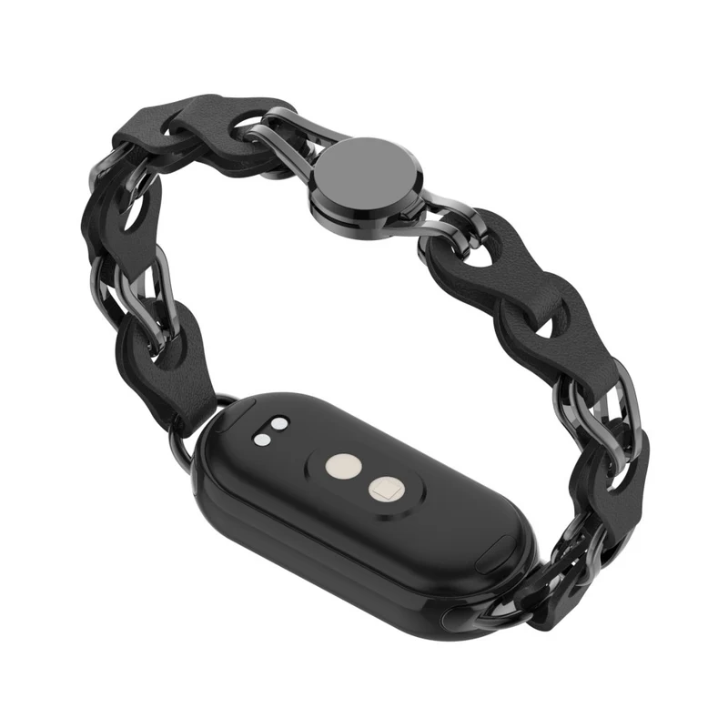 Xiaomi Smart Band 8 Genuine Cowhide leather adorned on metal strap