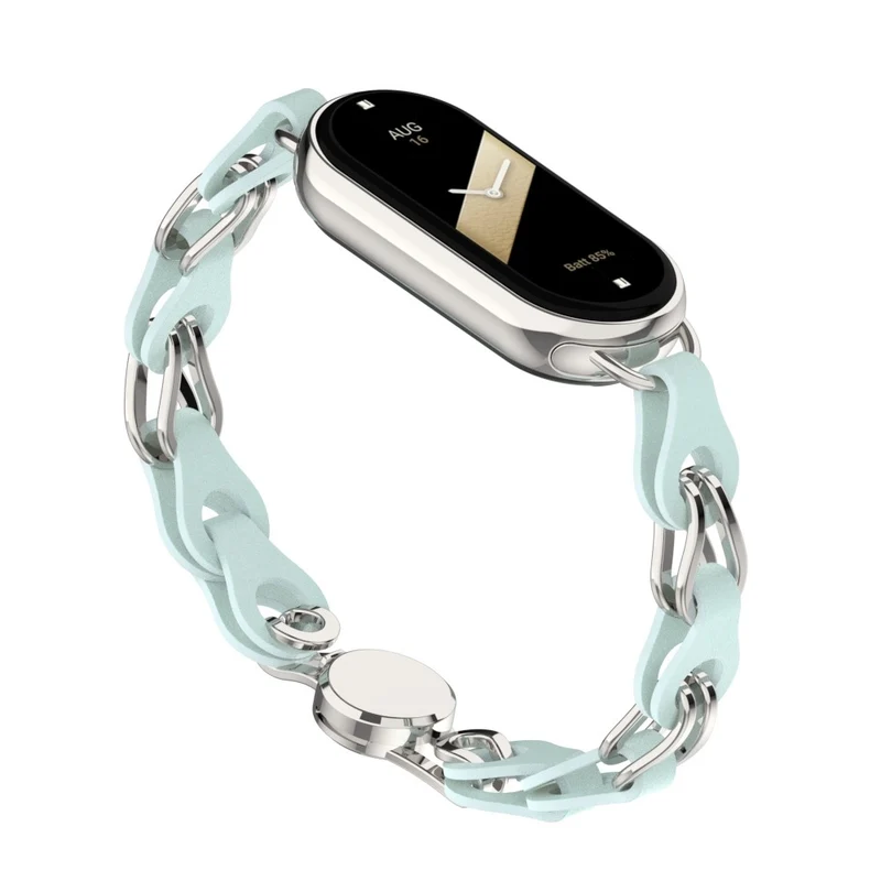 Xiaomi Smart Band 8 Genuine Cowhide leather adorned on metal strap