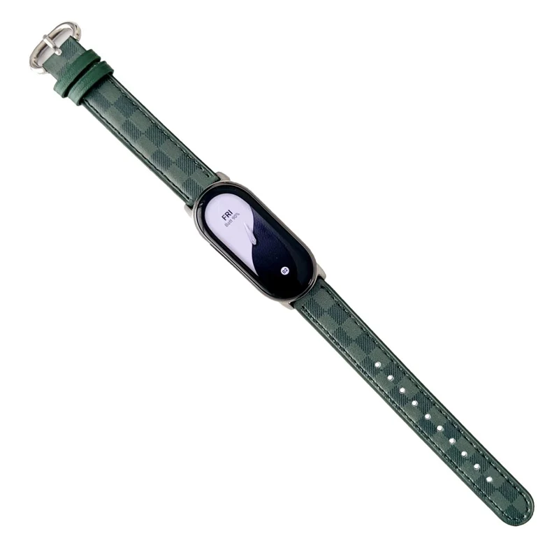 Xiaomi Smart Band 8 Genuine Cowhide leather in grid pattern strap