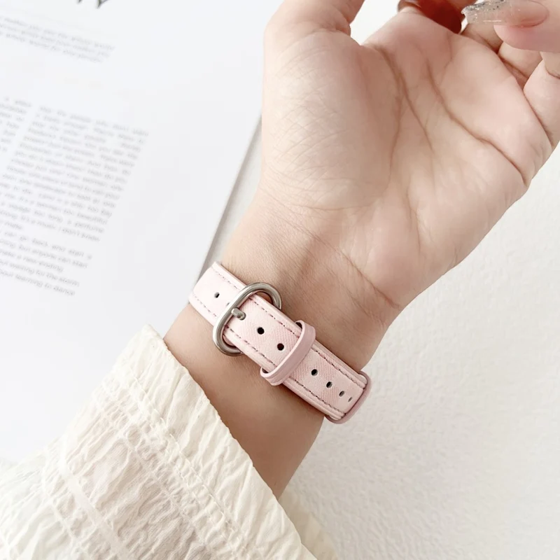 Apple Watch Series 8 (45mm) / Watch Ultra Genuine Cowhide leather in grid pattern strap