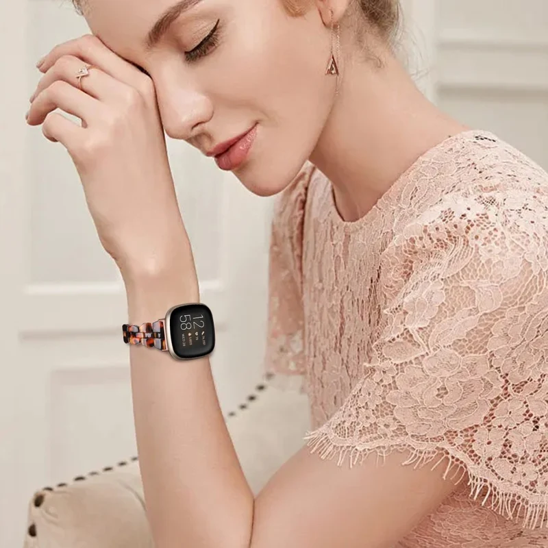 Fitbit Sense 2 / Versa 4 resin strap - Tortoiseshell Color