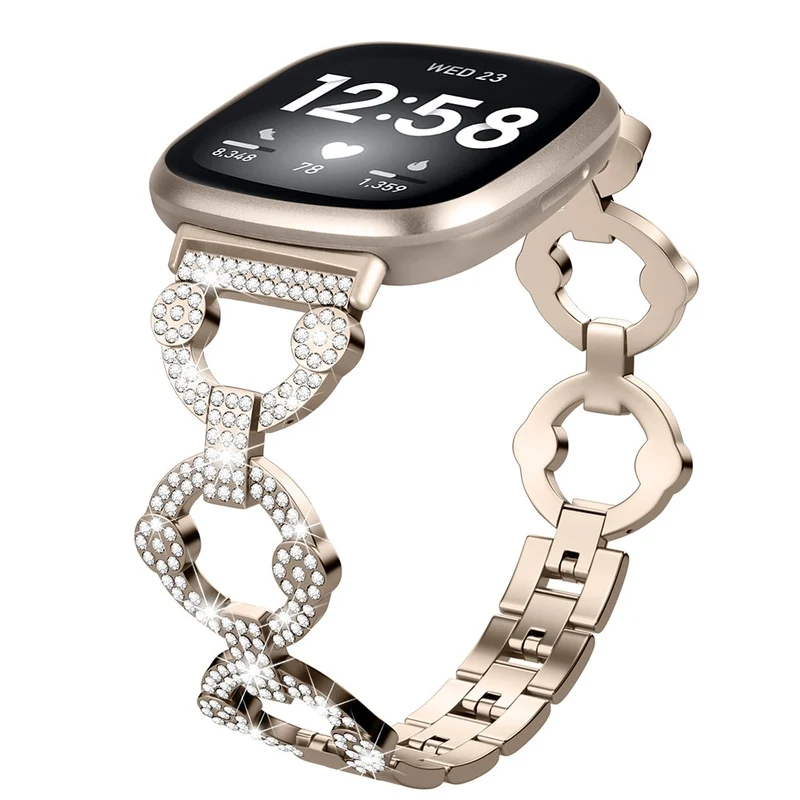 Rhinestone stainless steel strap for Fitbit Sense 2 / Versa 4