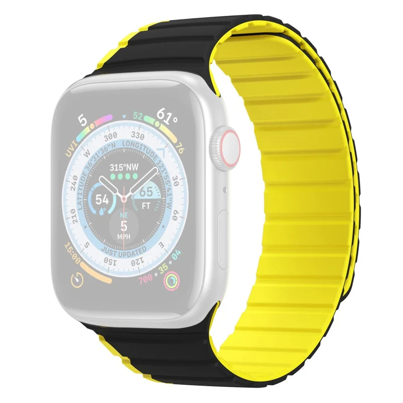 DUX DUCIS Apple Watch Series 8 (41mm) dual color silicone strap - Black / Orange