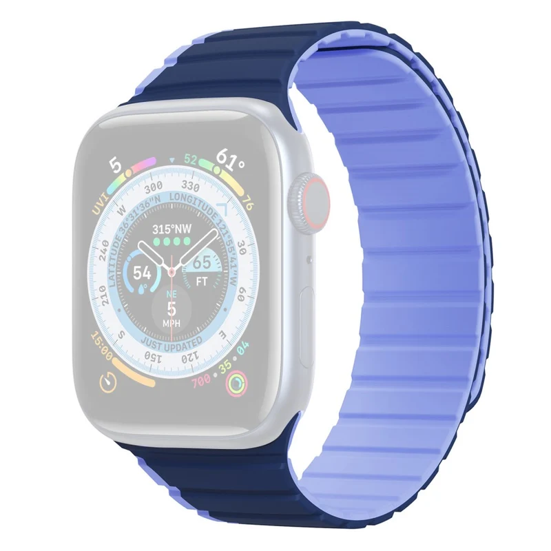 DUX DUCIS Apple Watch Series 8 (41mm) dual color silicone strap - Black / Orange
