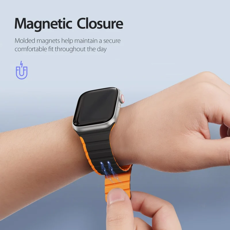 DUX DUCIS Apple Watch Series 8 (41mm) dual color silicone strap - Black / Orange