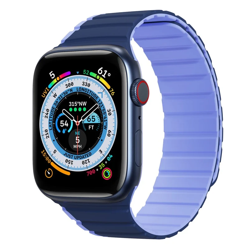 DUX DUCIS Apple Watch Series 8 (41mm) dual color silicone strap - Black / Orange