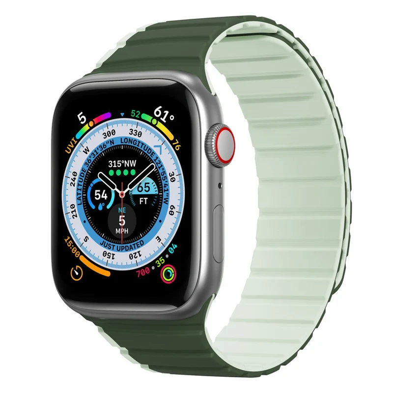 DUX DUCIS Apple Watch Series 8 (41mm) dual color silicone strap - Black / Orange