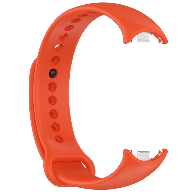 Silicone strap with metal connector for Xiaomi Smart Band 8 - Platinum Steel Grey