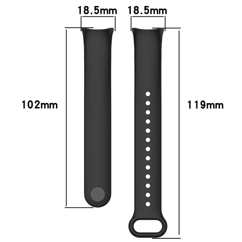 Silicone strap with metal connector for Xiaomi Smart Band 8 - Platinum Steel Grey