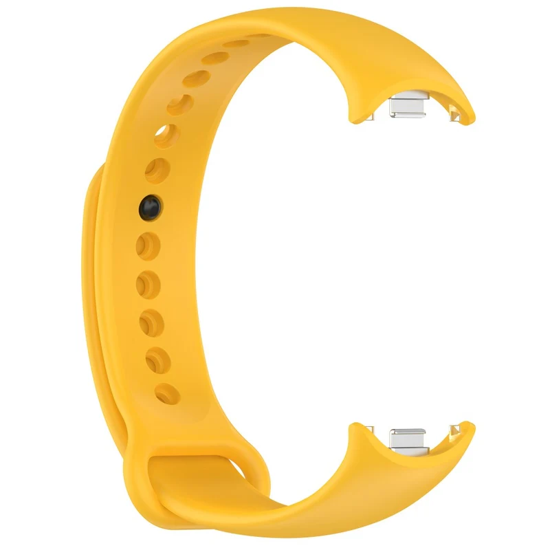 Silicone strap with metal connector for Xiaomi Smart Band 8 - Platinum Steel Grey