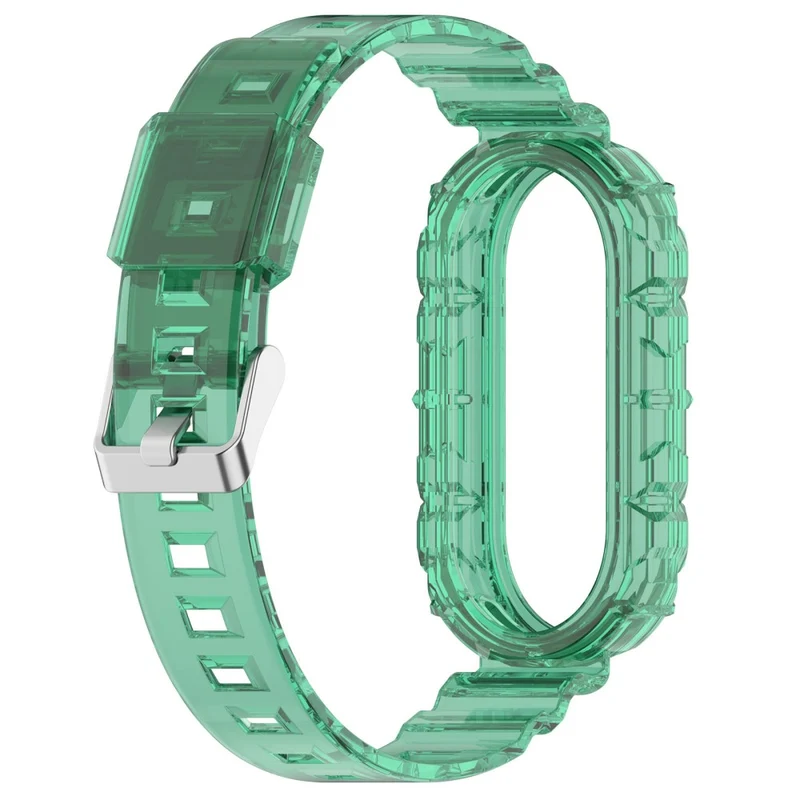 Xiaomi Smart Band 8 silicone strap with cover - Transparent Rose