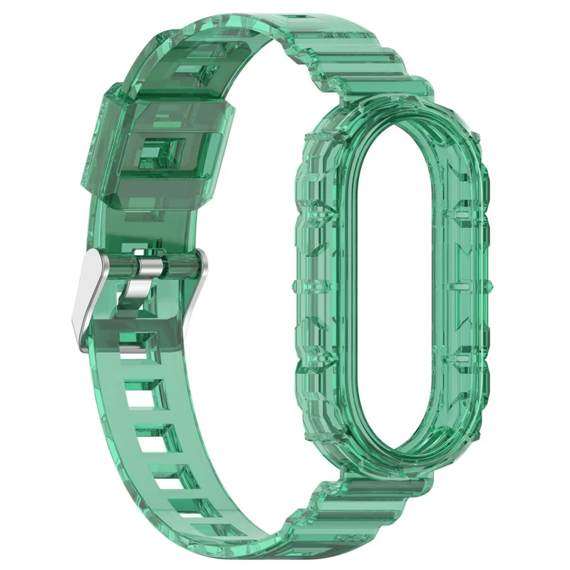 Xiaomi Smart Band 8 silicone strap with cover - Transparent Rose