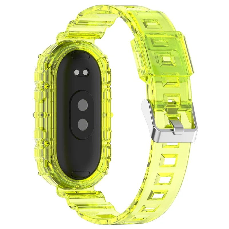 Xiaomi Smart Band 8 silicone strap with cover - Transparent Rose