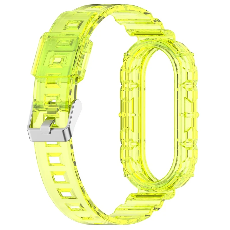 Xiaomi Smart Band 8 silicone strap with cover - Transparent Rose