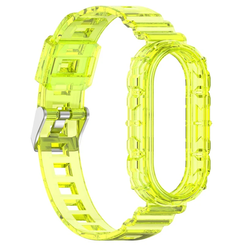Xiaomi Smart Band 8 silicone strap with cover - Transparent Rose