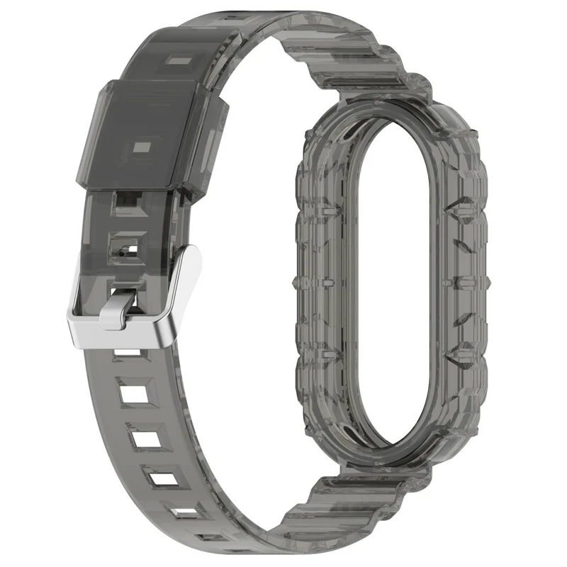 Xiaomi Smart Band 8 silicone strap with cover - Transparent Rose