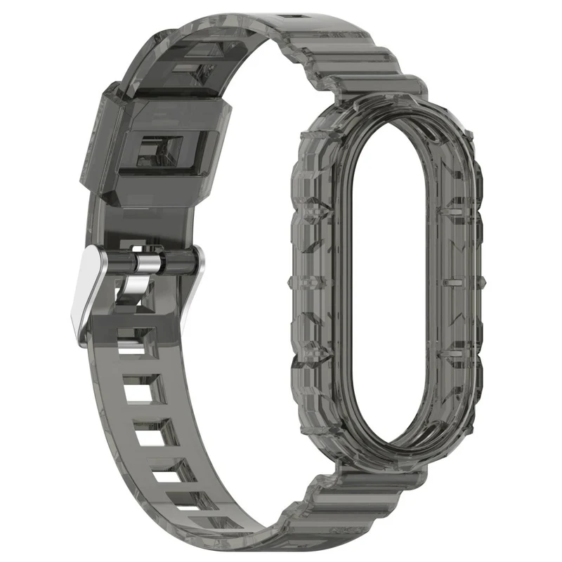Xiaomi Smart Band 8 silicone strap with cover - Transparent Rose
