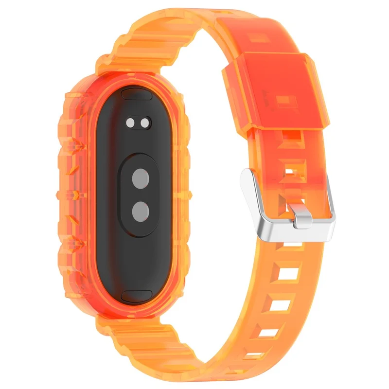 Xiaomi Smart Band 8 silicone strap with cover - Transparent Rose