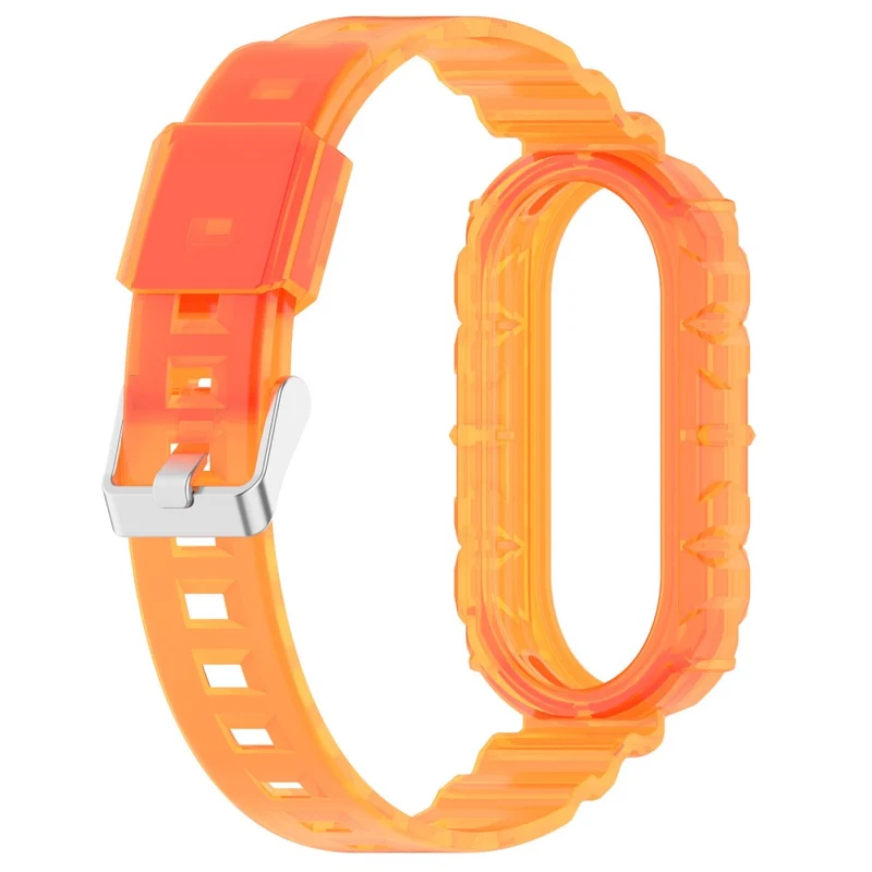 Xiaomi Smart Band 8 silicone strap with cover - Transparent Rose