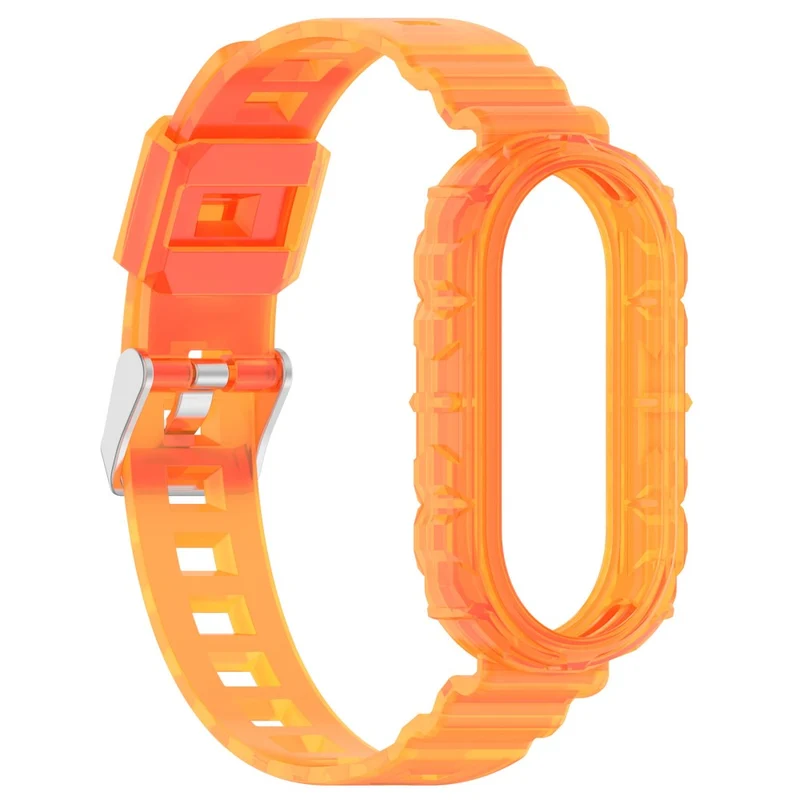 Xiaomi Smart Band 8 silicone strap with cover - Transparent Rose