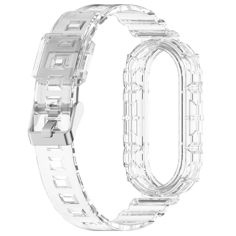Xiaomi Smart Band 8 silicone strap with cover - Transparent Rose