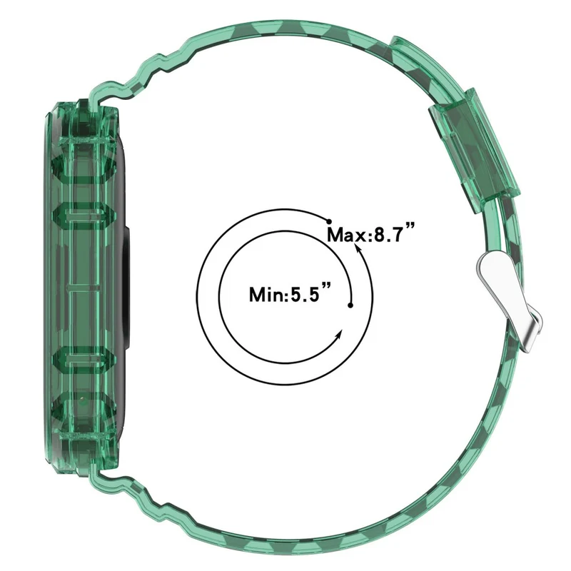 Xiaomi Smart Band 8 silicone strap with cover - Transparent Rose