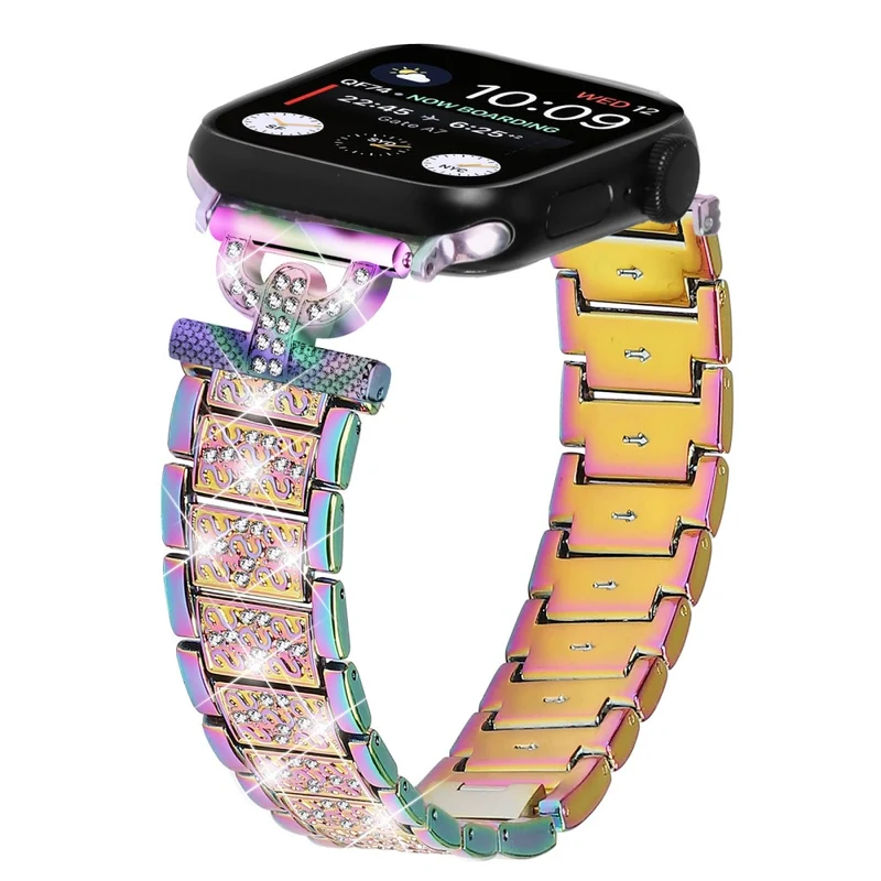 Apple Watch Series 8 (45mm) / Watch Ultra rhinestone décor stainless steel strap