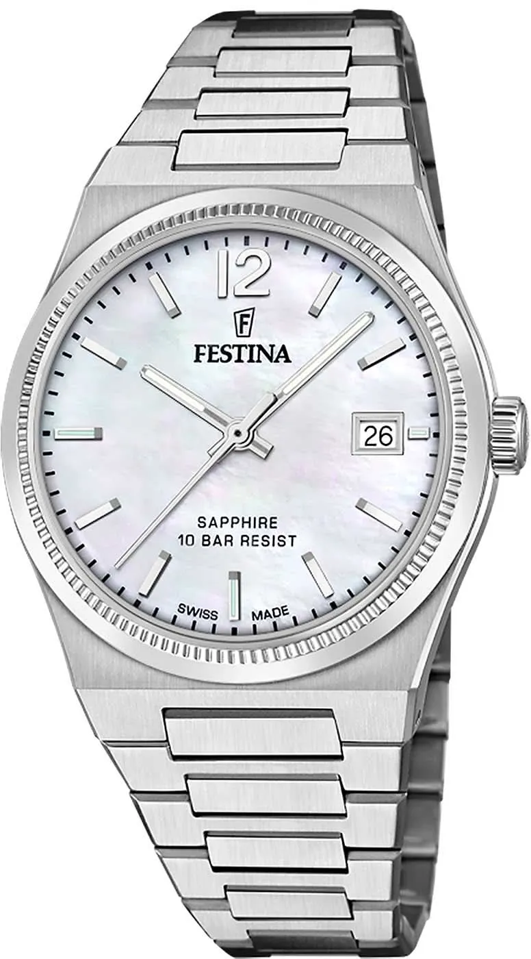 Festina Swiss Made F20035/1 Damenuhr • Saphirglas • 10 ATM