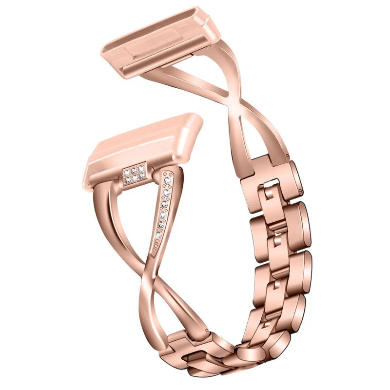 Fitbit Sense 2 / Versa 4 X-Shape rhinestone décor metal strap