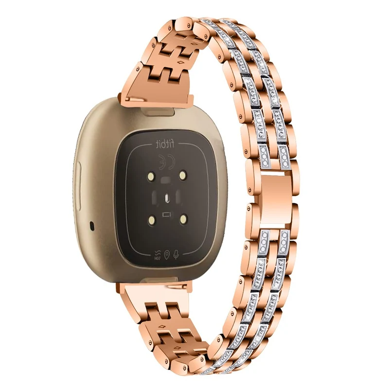 Fitbit Sense 2 / Versa 4 rhinestone décor zinc alloy strap